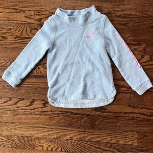 Vineyard Vines Funnel-Neck Shep Shirt in Heather Blue Girl’s Long Sleeve Size 4T